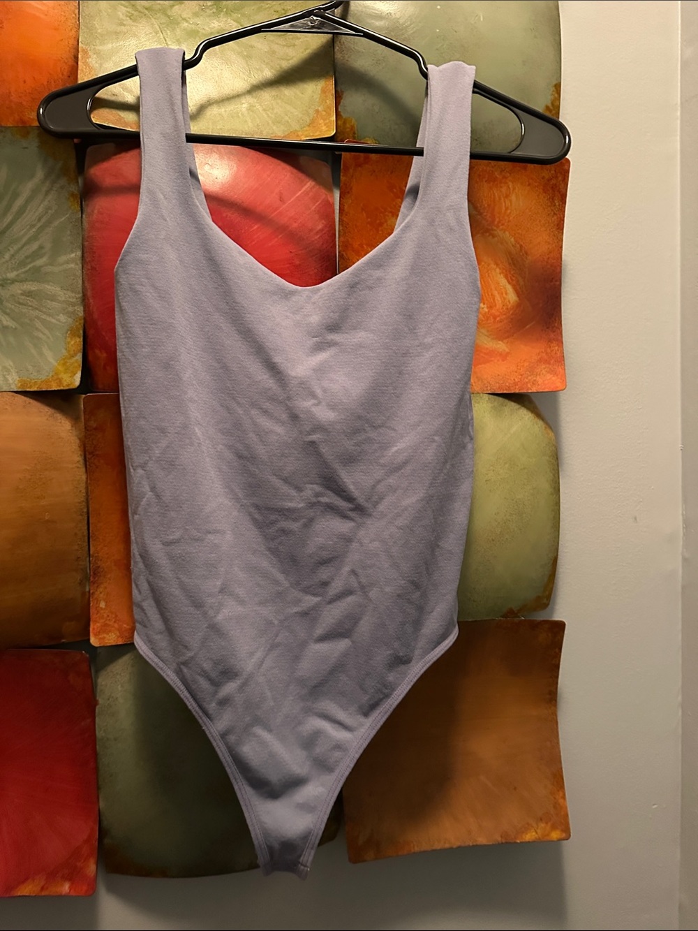 Free People Lavender Scoop Neck Tank Bodysuit